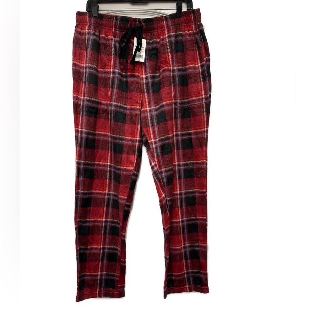 NWT Men’s Cuddl Duds Red Plaid Pajama Pants Size L